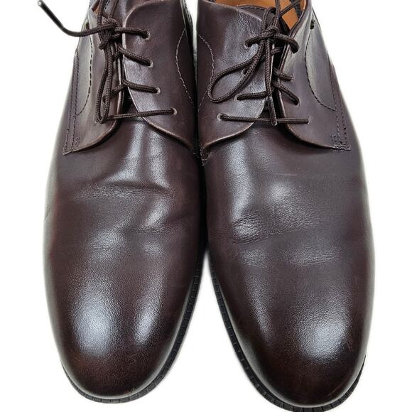Clarks Chilver Walk Leather Dress Oxfords with Gore-Tex Brown Size 13 - Picture 4 of 10
